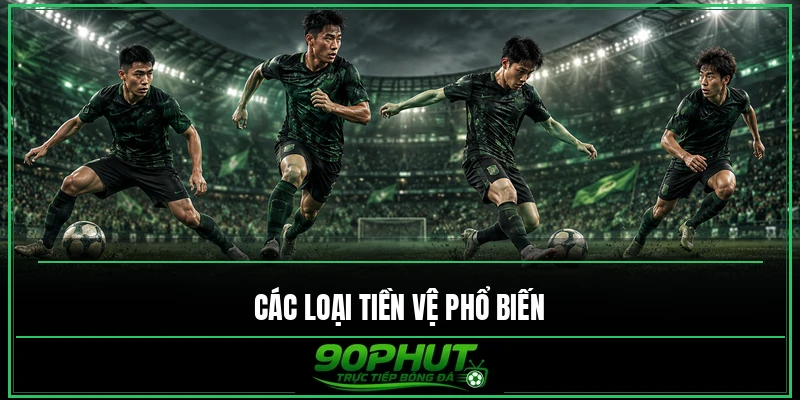 Các loại tiền vệ phổ biến trong bóng đá