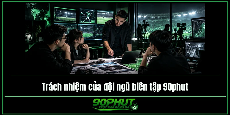 Trách nhiệm của đội ngũ biên tập trực tiếp bóng đá 90phut