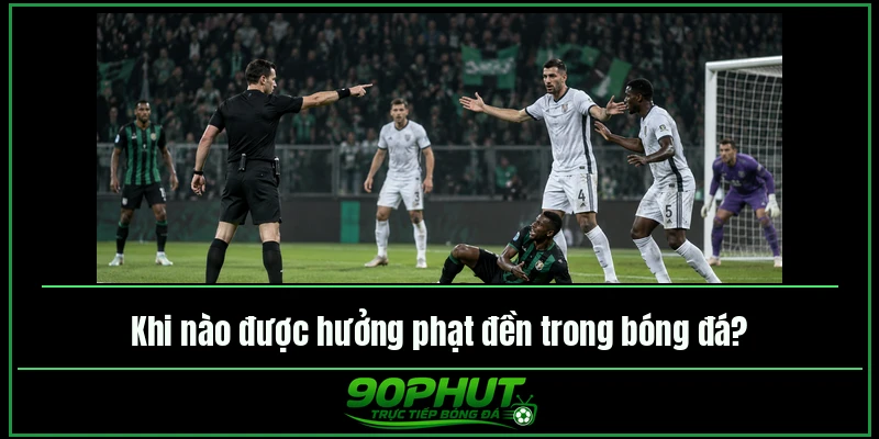 Khi nào được hưởng phạt đền trong bóng đá
