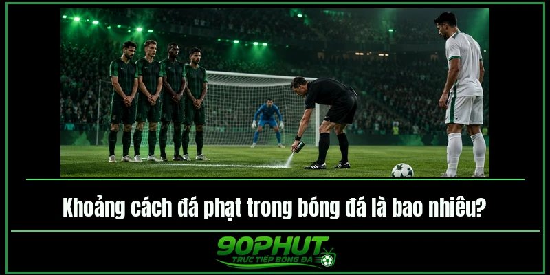 Khoảng cách đá phạt trong bóng đá là bao nhiêu
