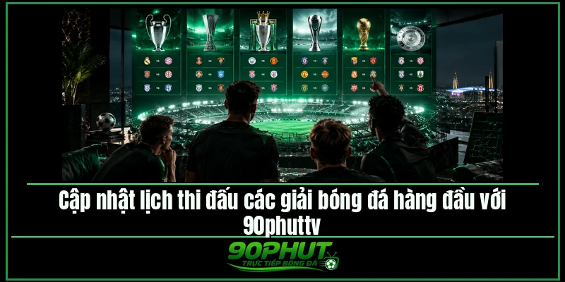 Cập nhật lịch thi đấu các giải bóng đá hàng đầu với 90phuttv