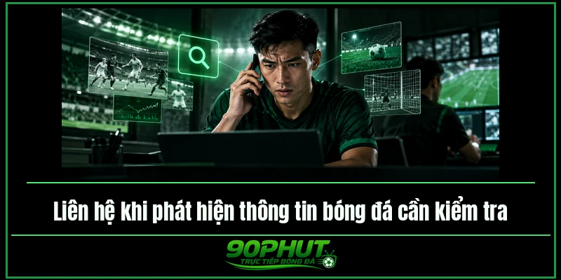 Liên hệ khi phát hiện thông tin bóng đá cần kiểm tra