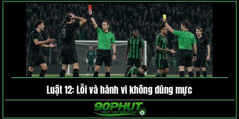 Lỗi và hành vi không đúng mực trong luật bóng đá