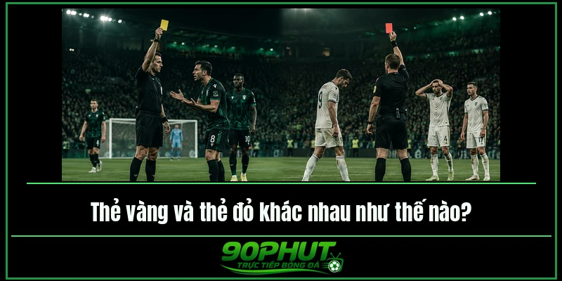 Thẻ vàng và thẻ đỏ khác nhau như thế nào