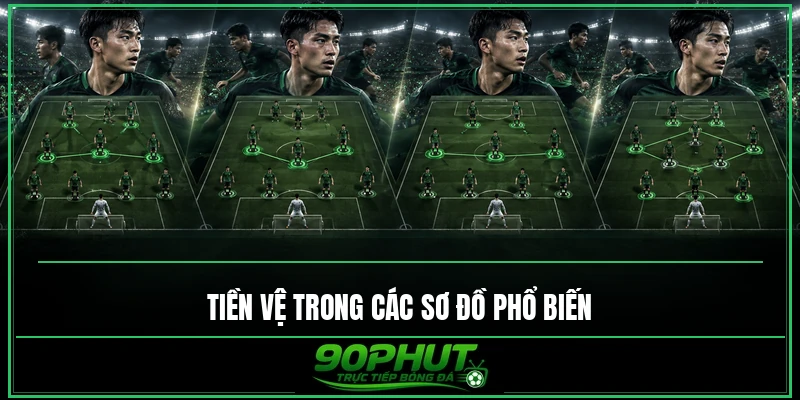 Tiền vệ hoạt động như thế nào trong các sơ đồ phổ biến